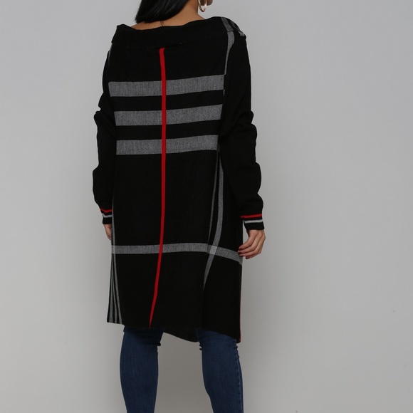 Cyber Monday no offers PLAID CARDIGAN - Picture 2 of 3